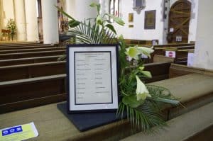 Easter 2021 flowers in memoriam frame